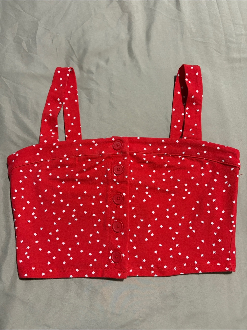 Forever 21 Red Top with White Star Print - Picture 2 of 12